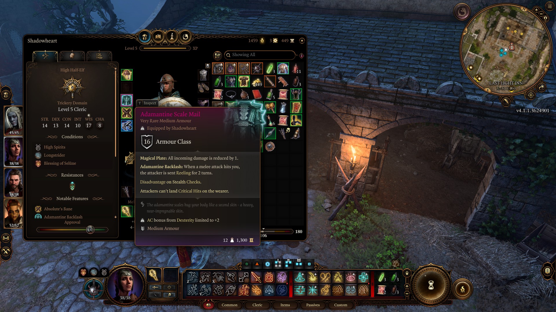 Baldur's Gate 3 Adamantine Scale Mail screenshot.